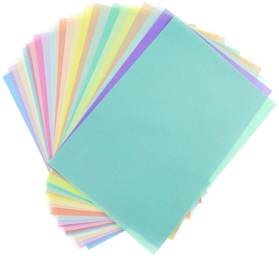 Papier per Knutselen e Progetti Creativi A4 Transparente, 25 Fogli, colore Multicolore
