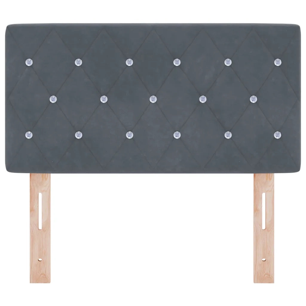 Testiera | Testata Grigio scuro 80 cm Velluto