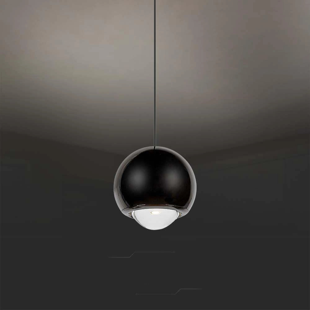 Lampada a sospensione nera sfera LED 6W 3000K V-TAC