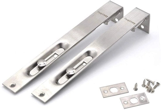 Pomello 10 Pollici - Acciaio Inossidabile - Sicurezza - Viti di Blocco Flush - Facile da Installare - Progettato Leggero - Resistente alla Corrosione - Accessori per la Porta
