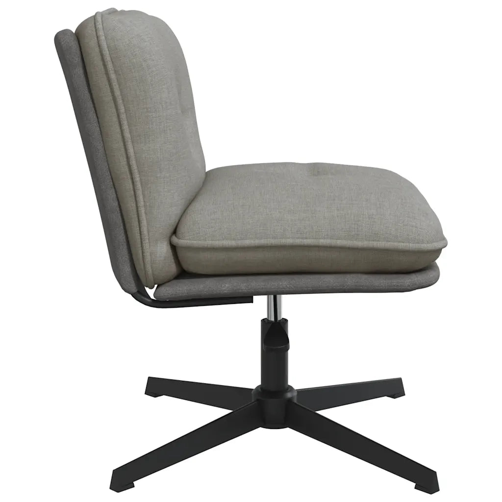 Sedia da Ufficio Girevole Grigio Chiaro in Tessuto 4105389