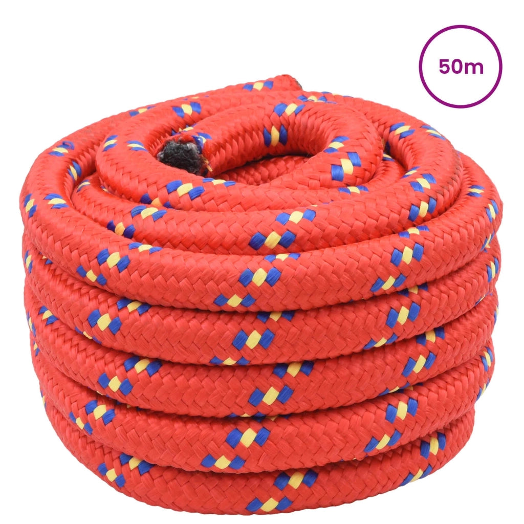Corda | Fune da Barca 50 m 3 Rosso PP