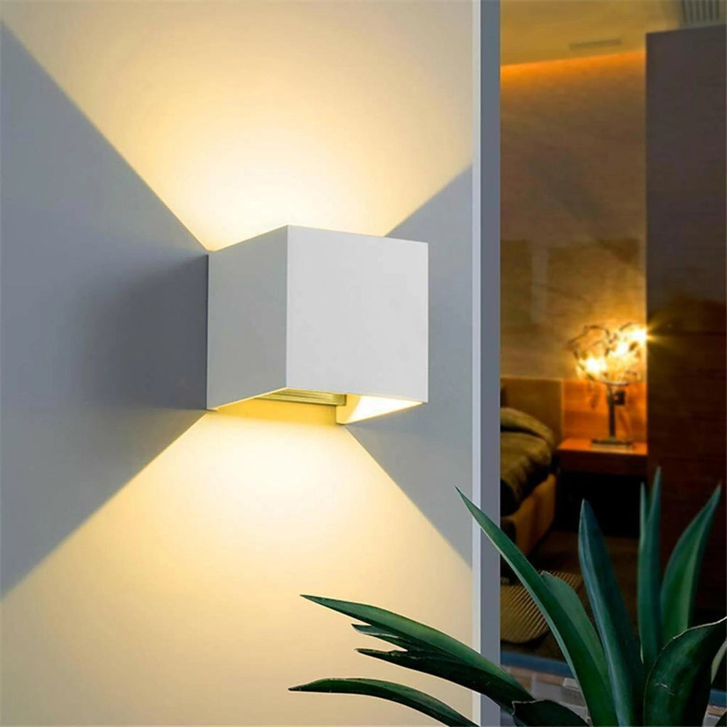 Applique cubo LED 40W doppio fascio luce esterni IP65 applique orientabile facciata ingresso giardino 4000 lumen 230V BIANCO 4000K