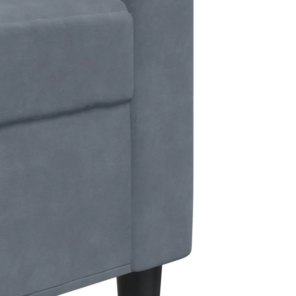Set di Divani 3 pz con Cuscini e Rinforzi Grigio Scuro Velluto 3278422