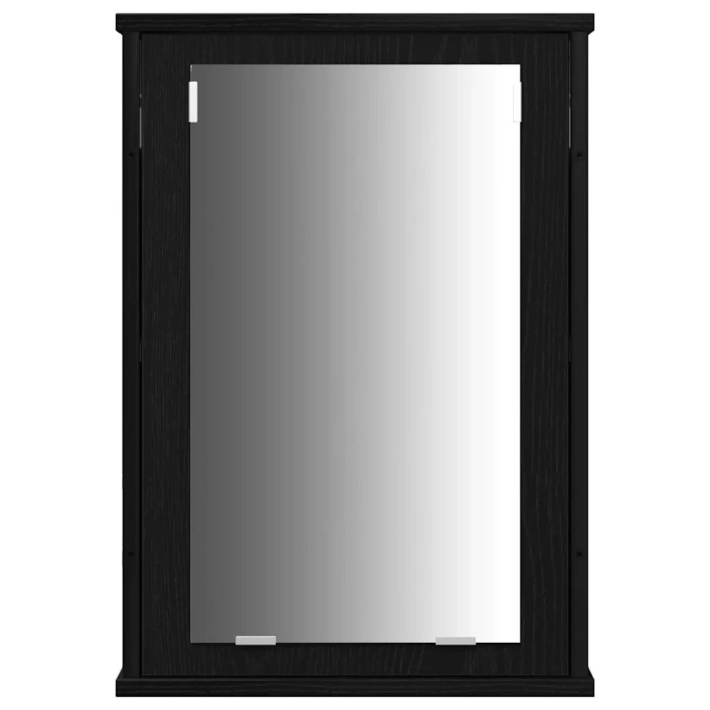 Set di mobili per il bagno 3 pcs Rovere Nero Legno multistrato 3334397