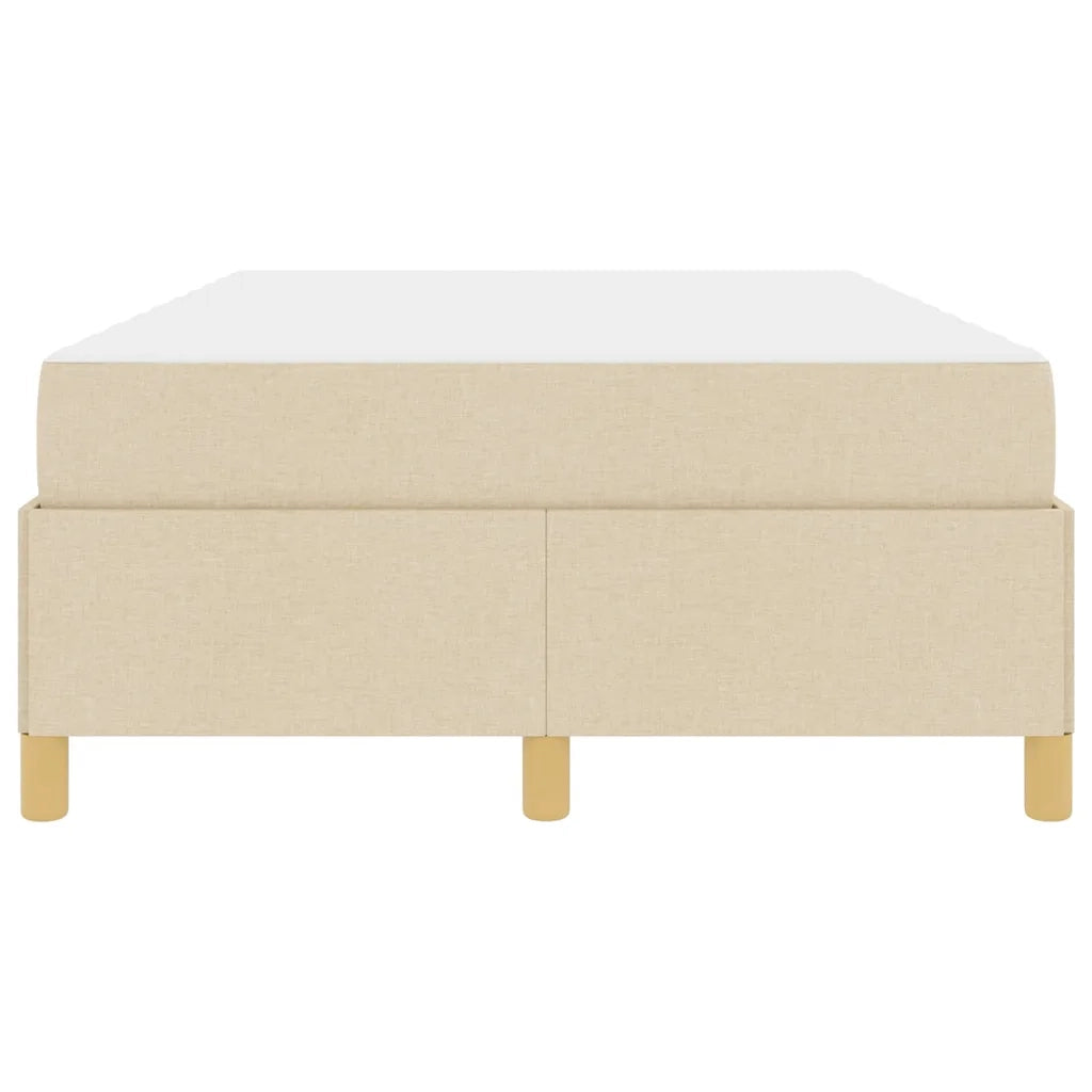 Letto matrimoniale | Letto per adulti | Struttura del letto con materasso Crema 120 x 200 cm Tessuto