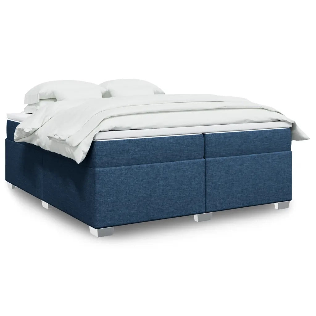 Giroletto a Molle con Materasso Blu 200x200 cm in Tessuto 3285164