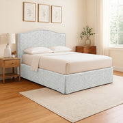 Eccles, Letto Singolo Sfoderabile Made in Italy, Grigio Chiaro