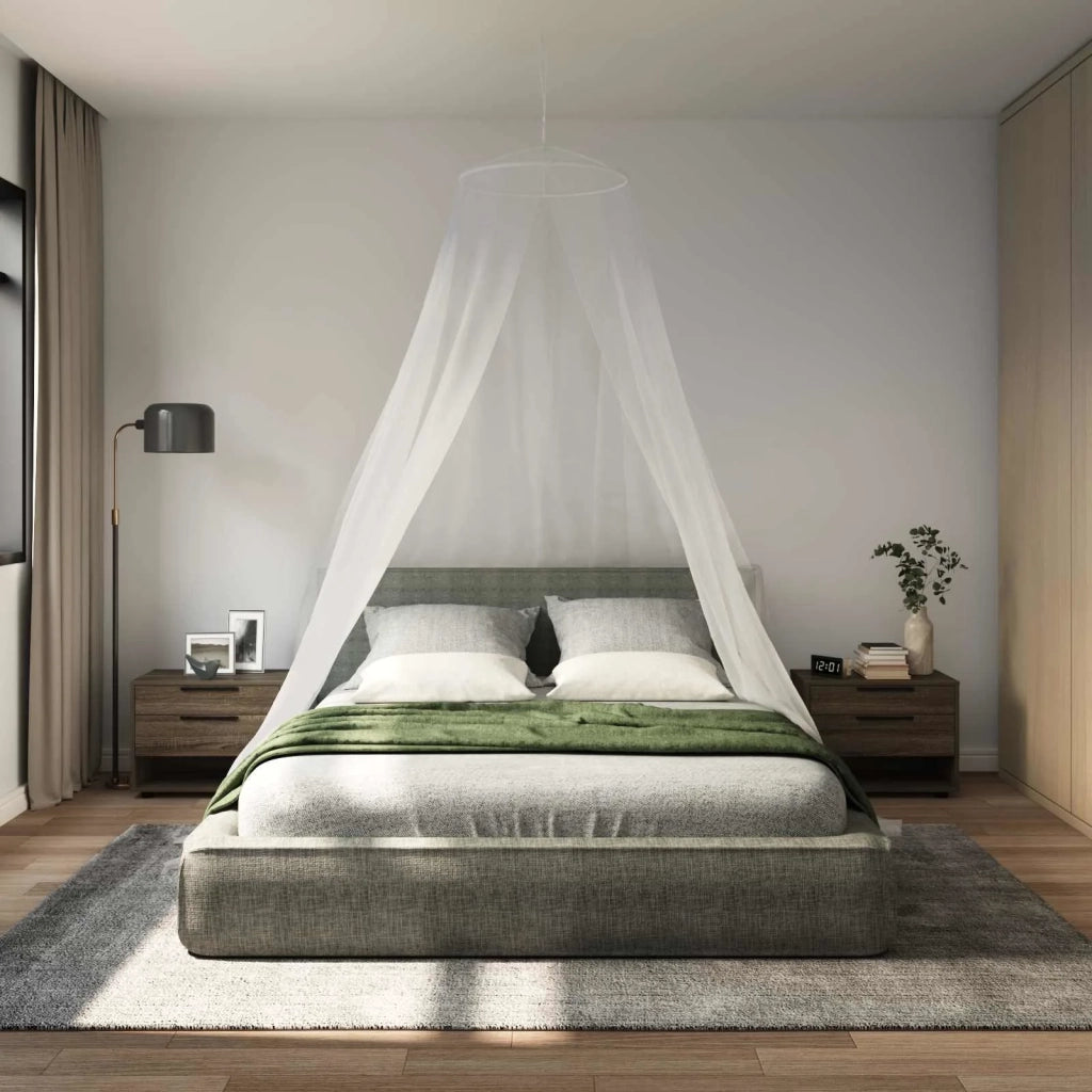 Zanzariera per letto 156 maglia 3 pz Bianco Poliestere CFW2985286