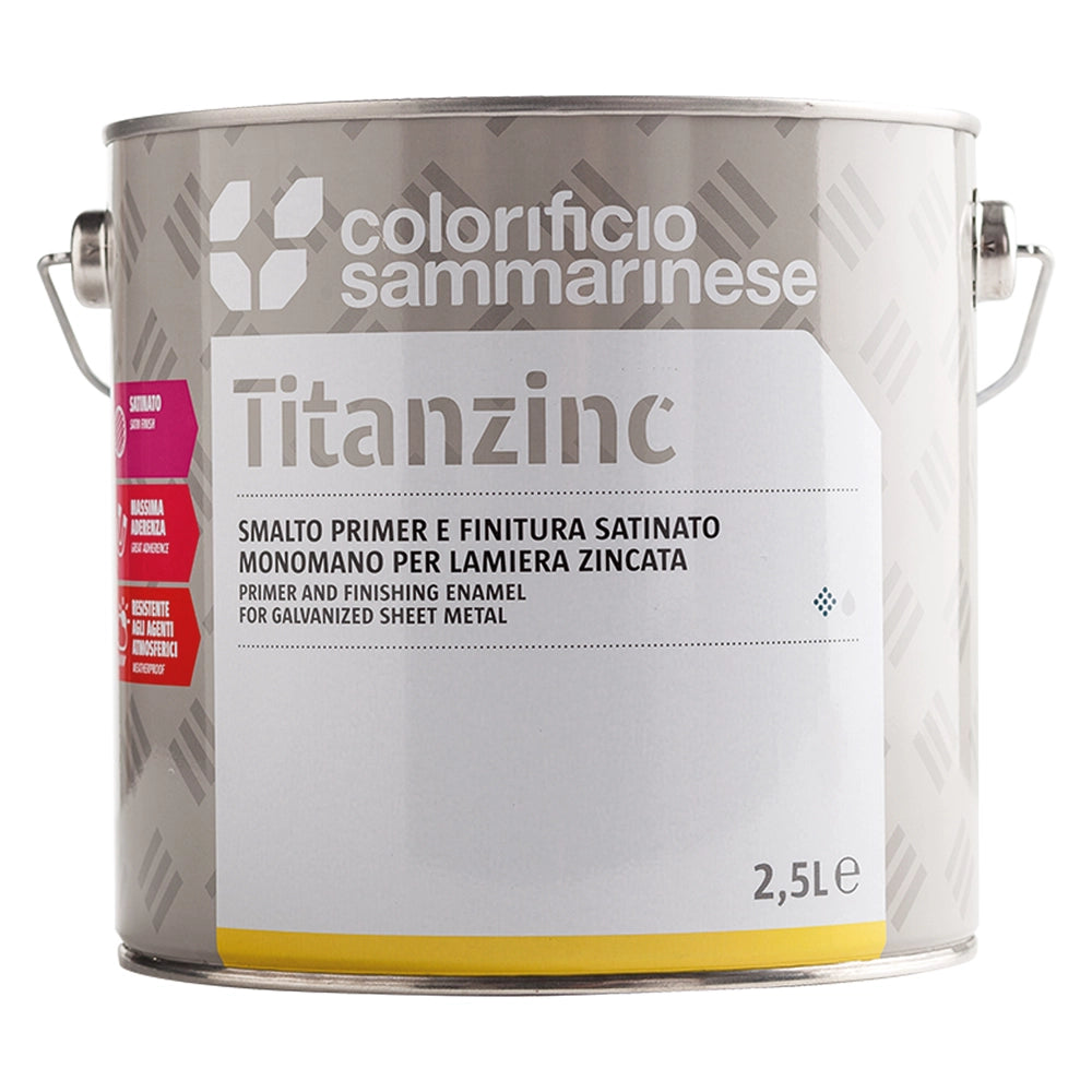 SMALTO SINTETICO RIEMPITIVO 'TITANZINC' Lt. 0,750 Testa di moro- 6 pezzi  - COLORIFICIO SAMMARINESE