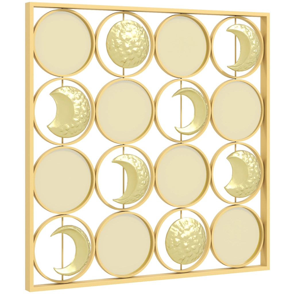 Decorazione Lunare Multidirezionale con Dischi ¨C Minimal ¨C Oro