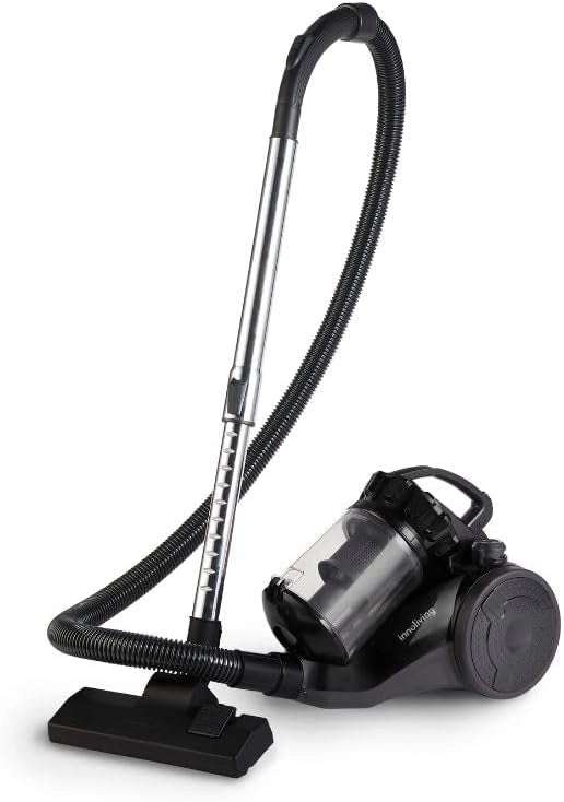 Innoliving INN-661 Aspirapolvere Ciclonico Senza Sacco, 800W, 2L, Filtro HEPA, 4 Accessori, Compatto, Silenzioso, Alta Efficienza