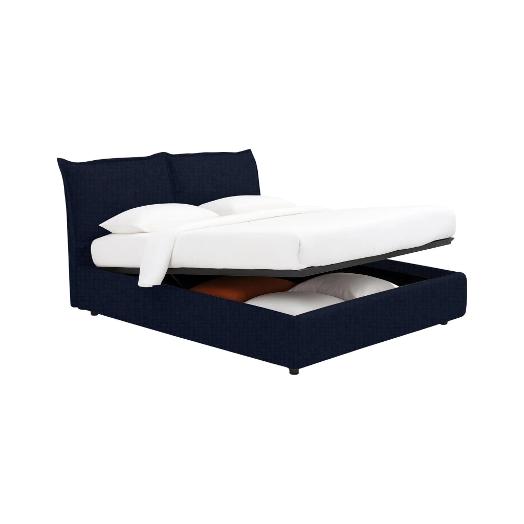 Uckfield, Letto Matrimoniale Sfoderabile Made in Italy, Viola Scuro