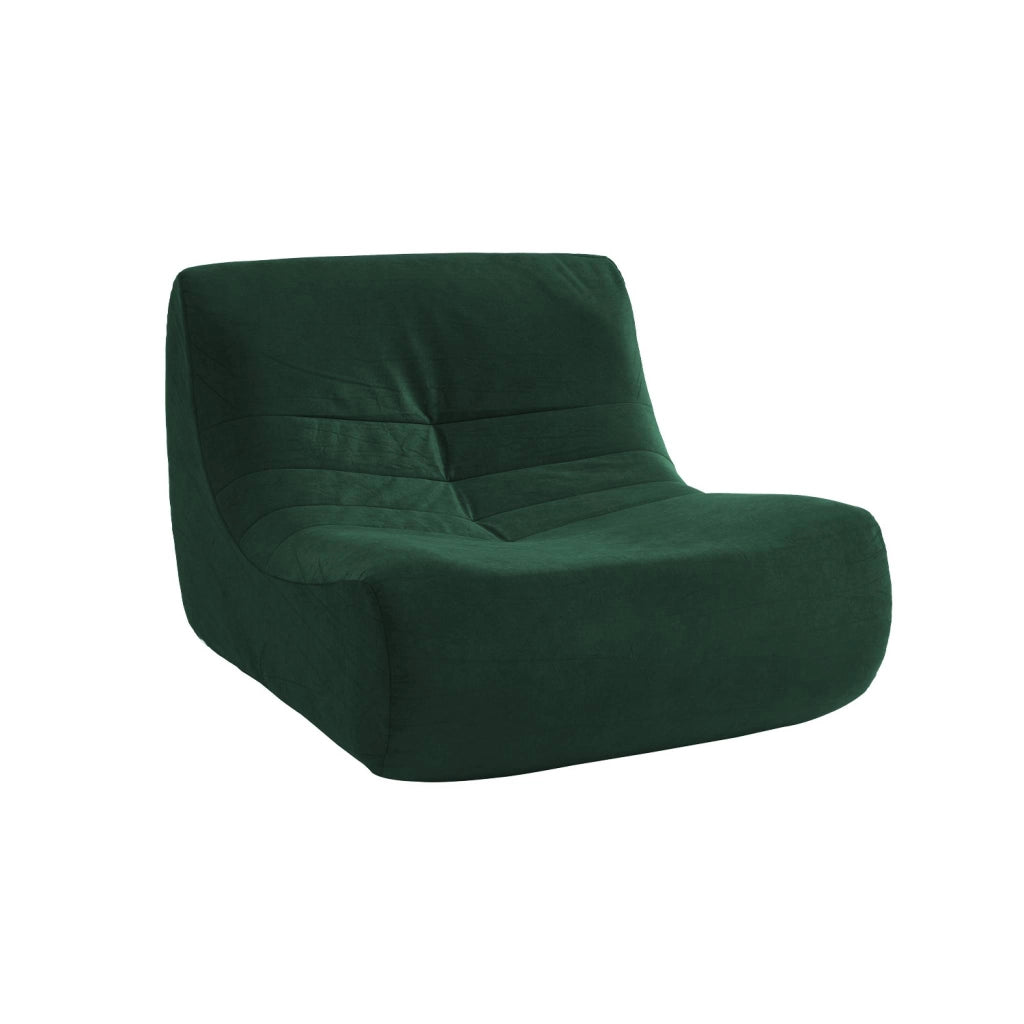 Divano modulare in velluto, 2 posti, verde