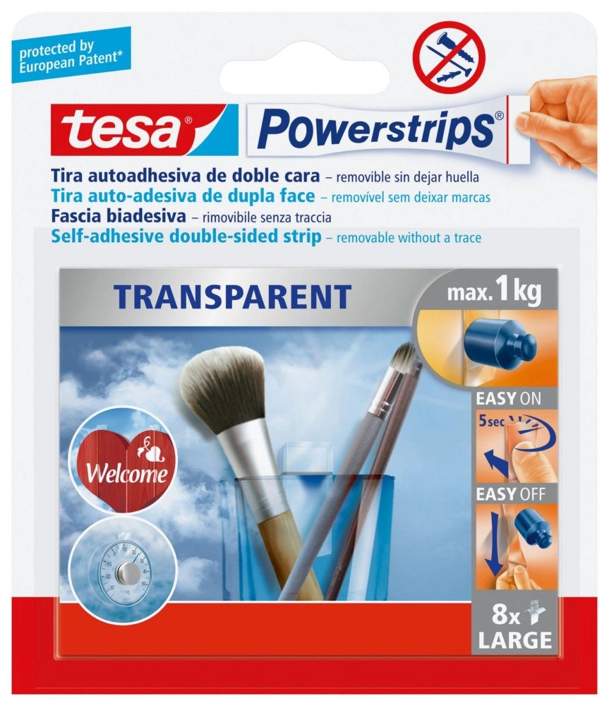 1pz tesa powerstrips 8 strisce biadesive large cod:ferx.93456