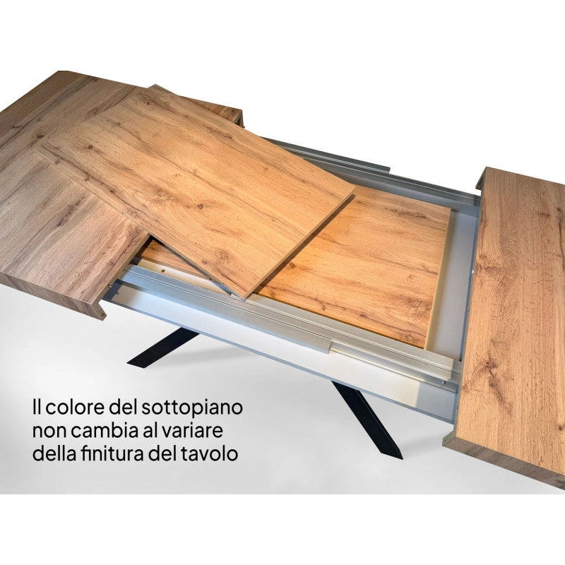 Tavolo allungabile 200/460x90 cm Naxy - Cemento