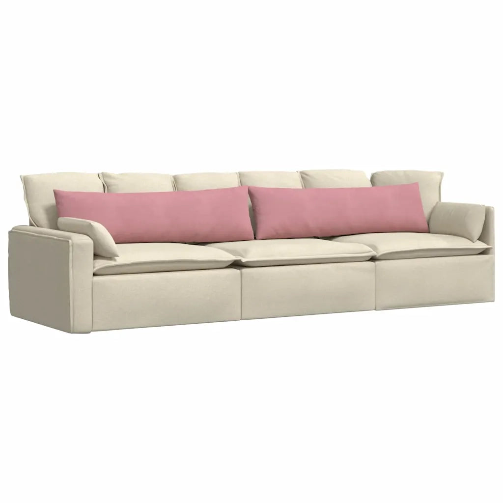 Cuscini da Divano 2 pcs Rosa 145 x 40 cm Tessuto in Cords 42013846