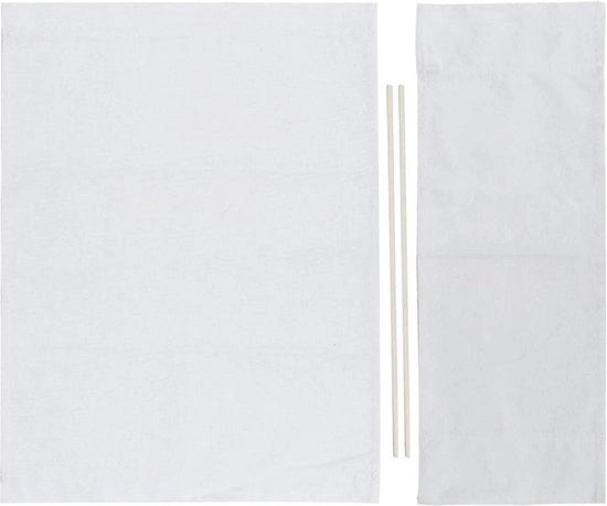 Set di sostituzione di rivestimento in tela per sedile di regista - Bianco - Protezione per poggiatesta e schienale sostitutivo.
