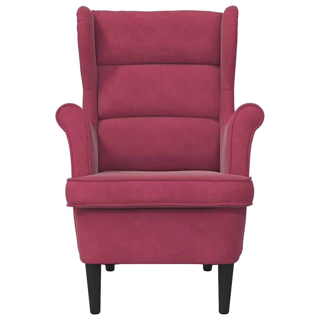 Poltrona Rosso Vino in Velluto 324064