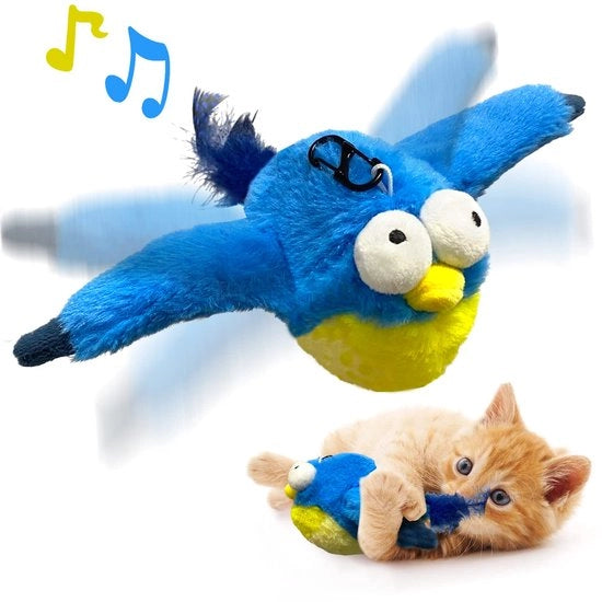 Giochi per gatti, pinguino giocattolo con ali che sbattono, suoni realistici, giocattoli per gatti interattivi e realistici, adatti per i movimenti dei gattini, giocattoli da abbracciare.