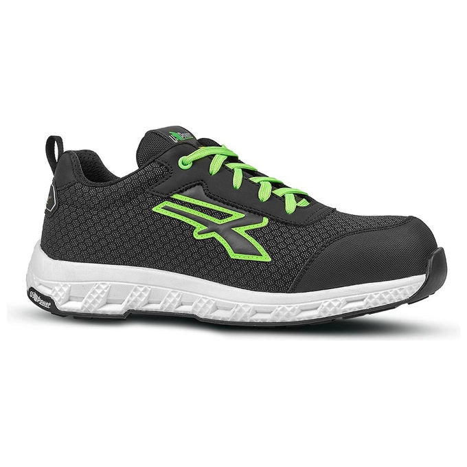 U-power 0RE20064-46 Mitch Scarpe Antinfortunistiche S3S ESD Tomaia Putek Hexagon Suola EVA Gomma colore Nero Verde