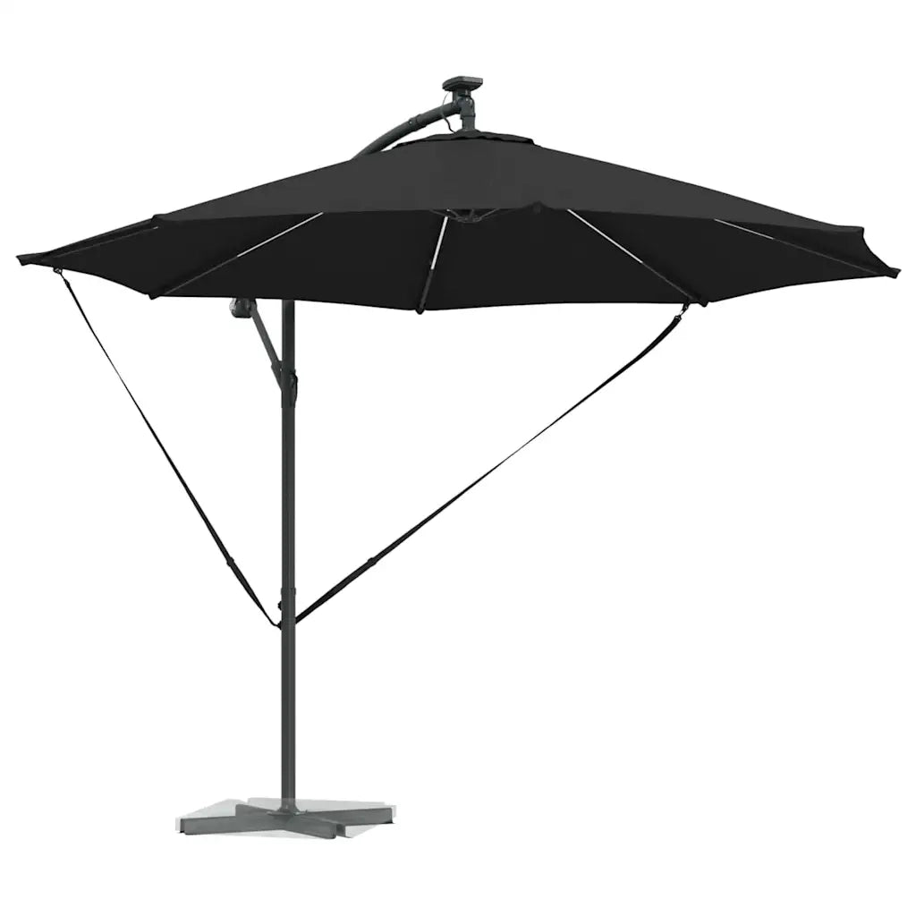 Ombrellone-Ombrello da giardino 294 x 294 x 248 cm Poliestere e Alluminio Nero