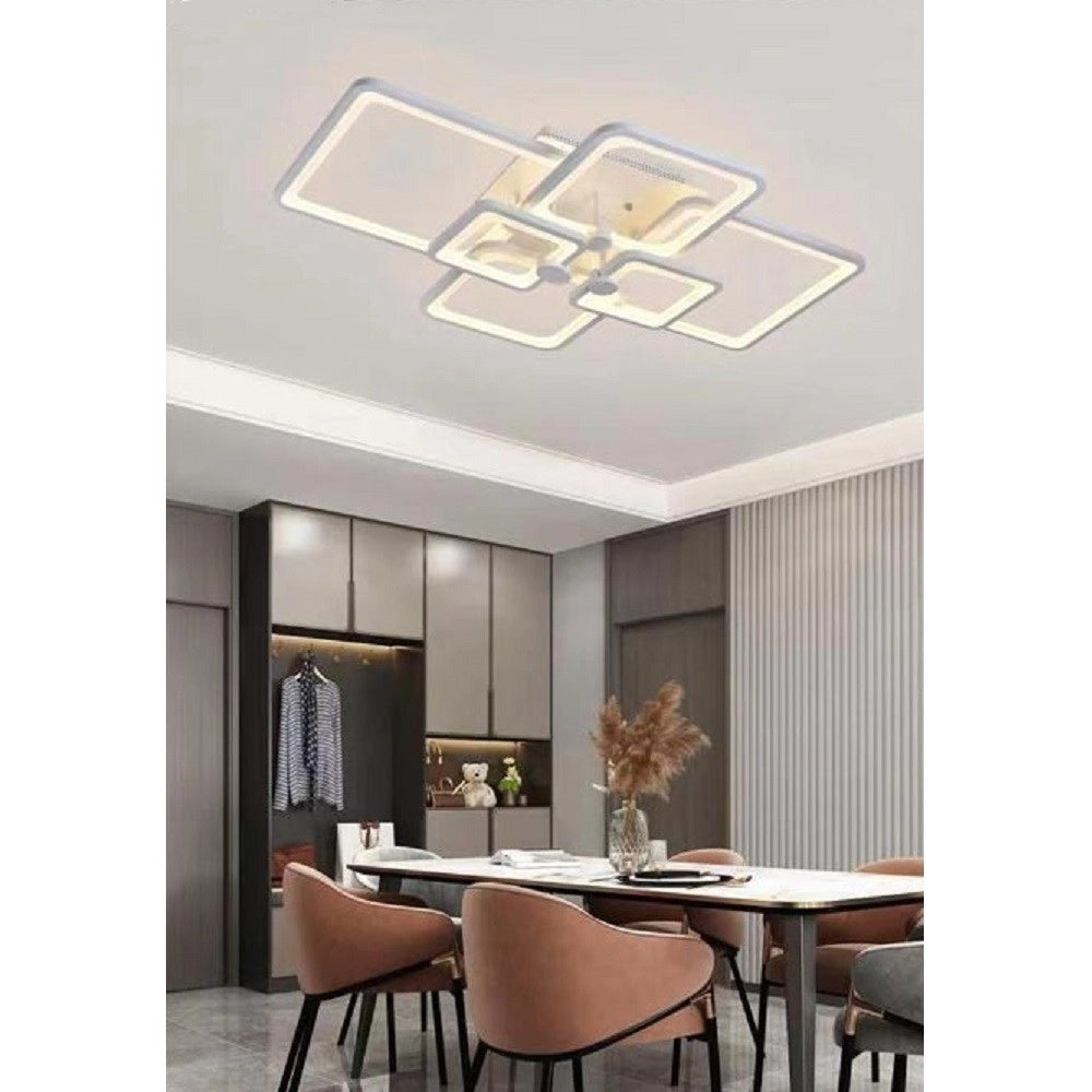 Trade Shop - Lampadario Plafoniera Con Quadrati Lampada Da Soffitto Led Design Moderno C26-b -