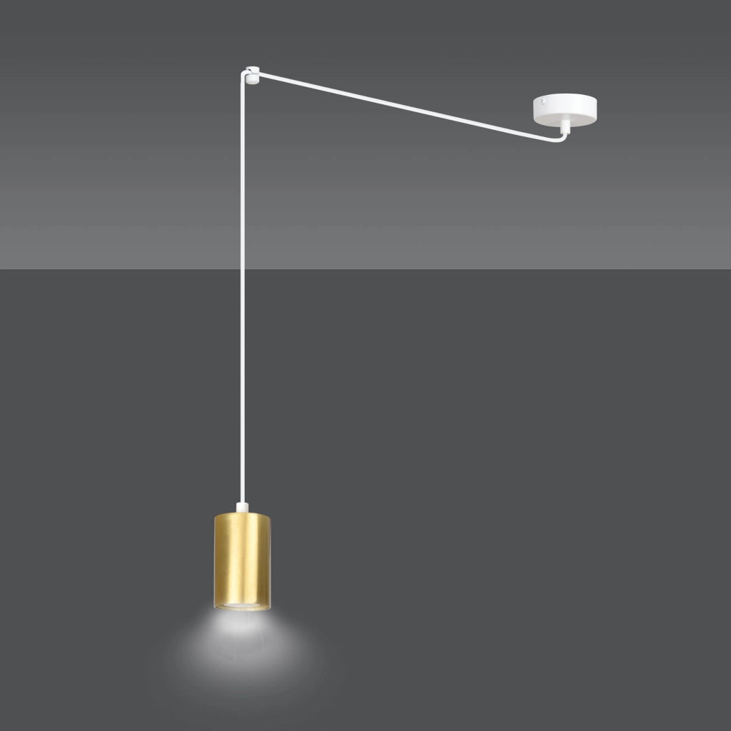 Lampada sospensione Emibig Traker GU10 bianco oro 3m