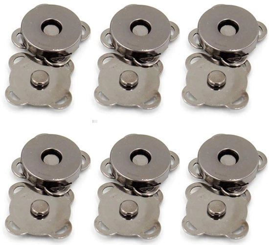 Magnetizzatori per chiusura velcro per accessori di abbigliamento chiusura velcro magnetica accessori pratici utilizzati per lavori di cucito artigianato accessori per abbigliamento borse e album - 30 pezzi/18mm (Nero)