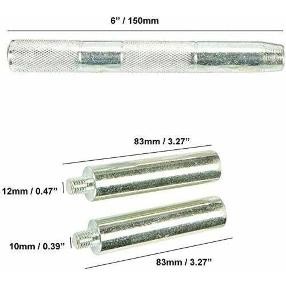 Trade Shop - Kit 11pz Sostituzione Rimozione Installazione Valvole Stelo Adattatori Art.00112 -