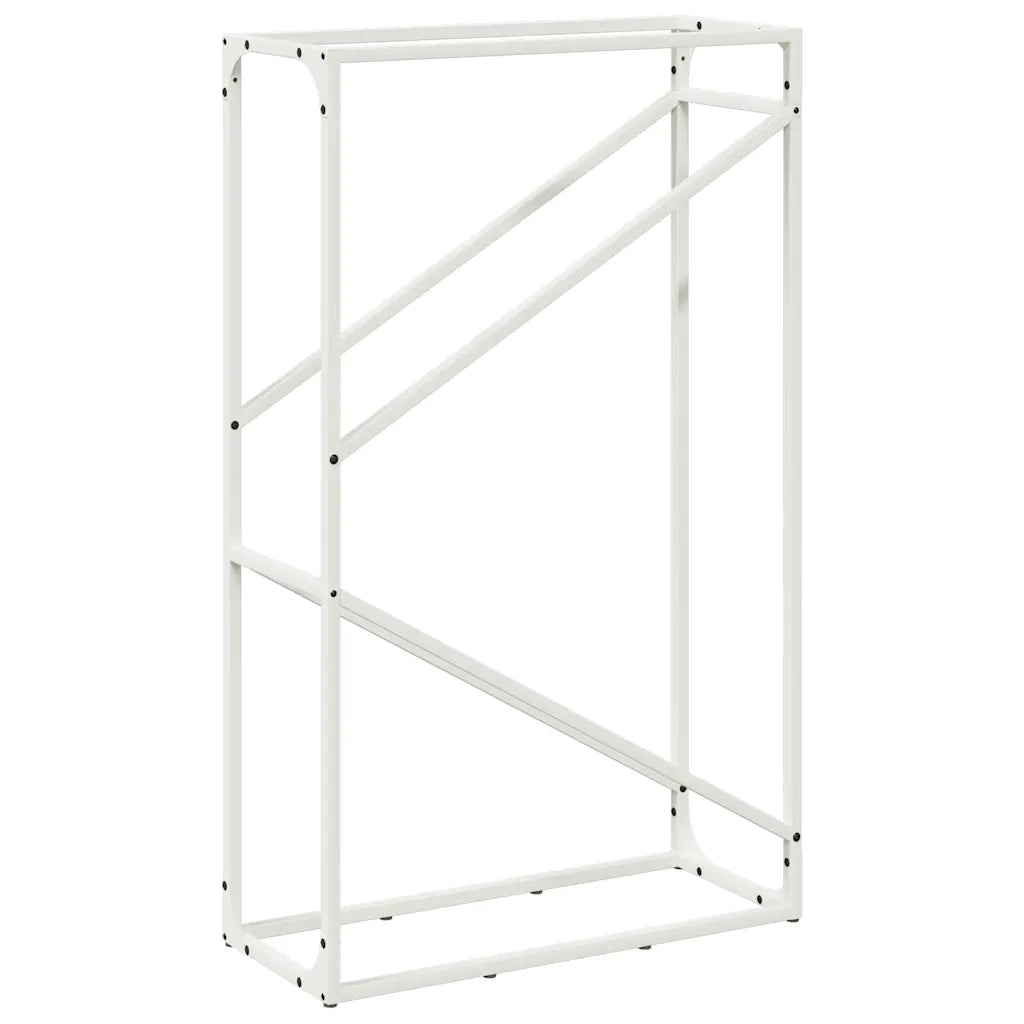 Rastrelliera per Legna da Ardere Bianca 60x25x100 cm 864328