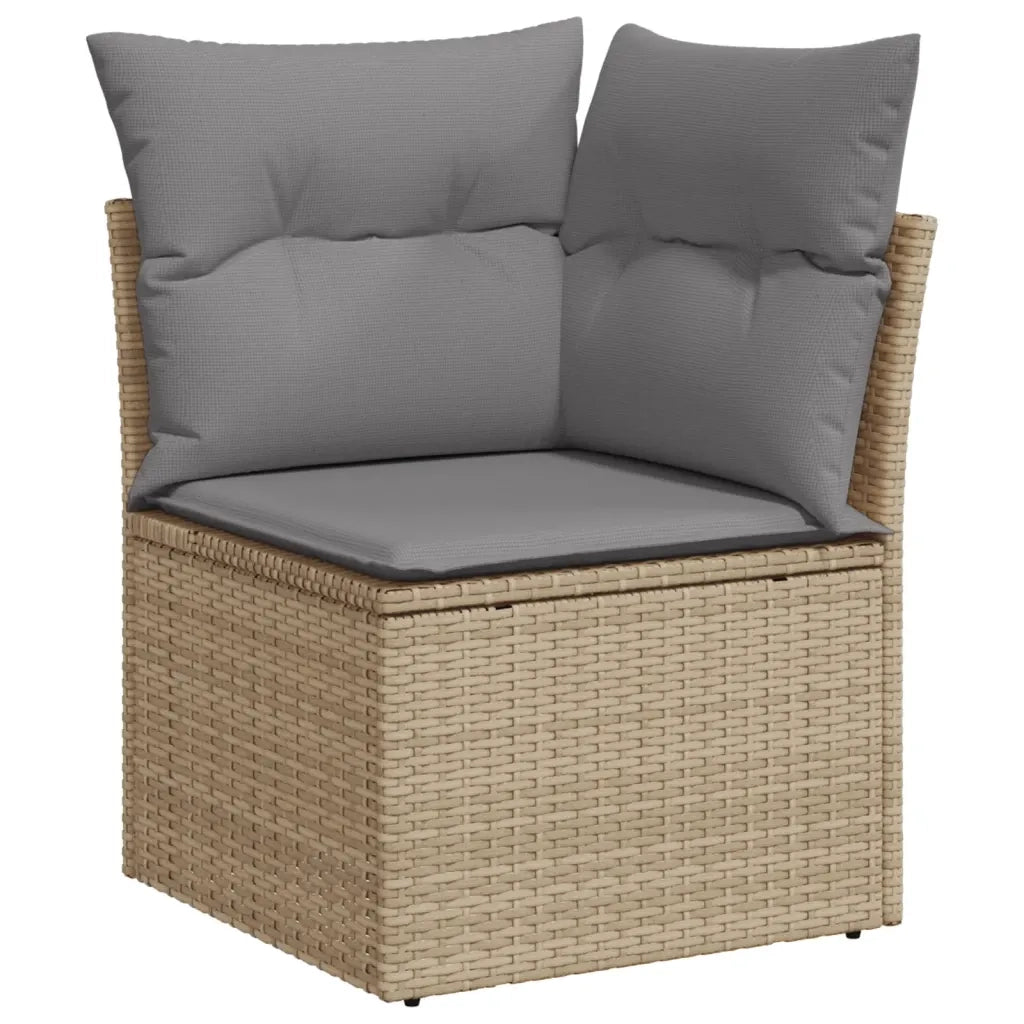 Set Divano da Giardino 8 pz con Cuscini Beige Misto Polyrattan 3256010