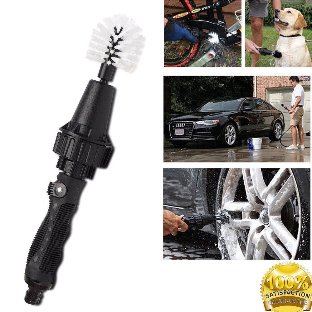 Trade Shop - Spazzola Rotante Acqua Pulisci Moto Auto Bicicletta Lavaggio Cerchioni Brushhero -