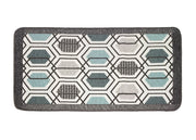 Tappeto Bagno Doccia Antiscivolo Mod. Vietri Tappetino Super Assorbente Cotone Pelo Corto - 60x170 - Azzurro
