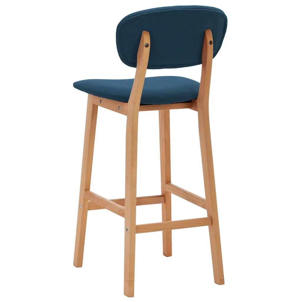 Sgabelli da Bar 2 pz Blu in Tessuto 289371