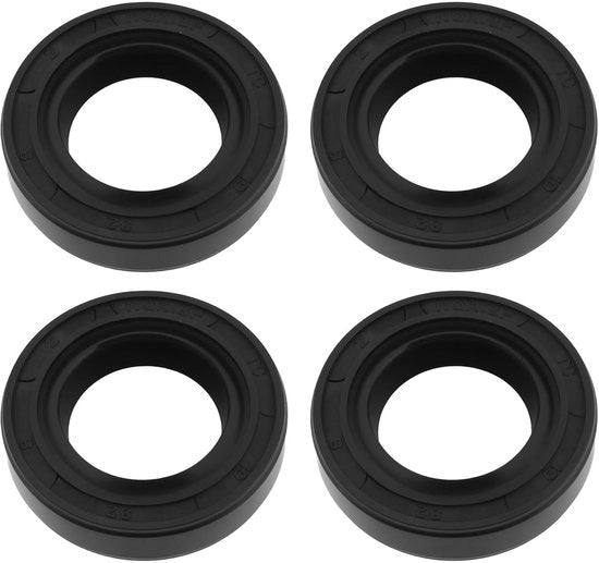 Afdichting aulee 19x32x8mm - 4 pezzi - Compatibile con Husqvarna/Craftsman - Tuff Torq K55B/K46F - Resistente al calore - Gomma siliconica - Cerchietto oleodinamico