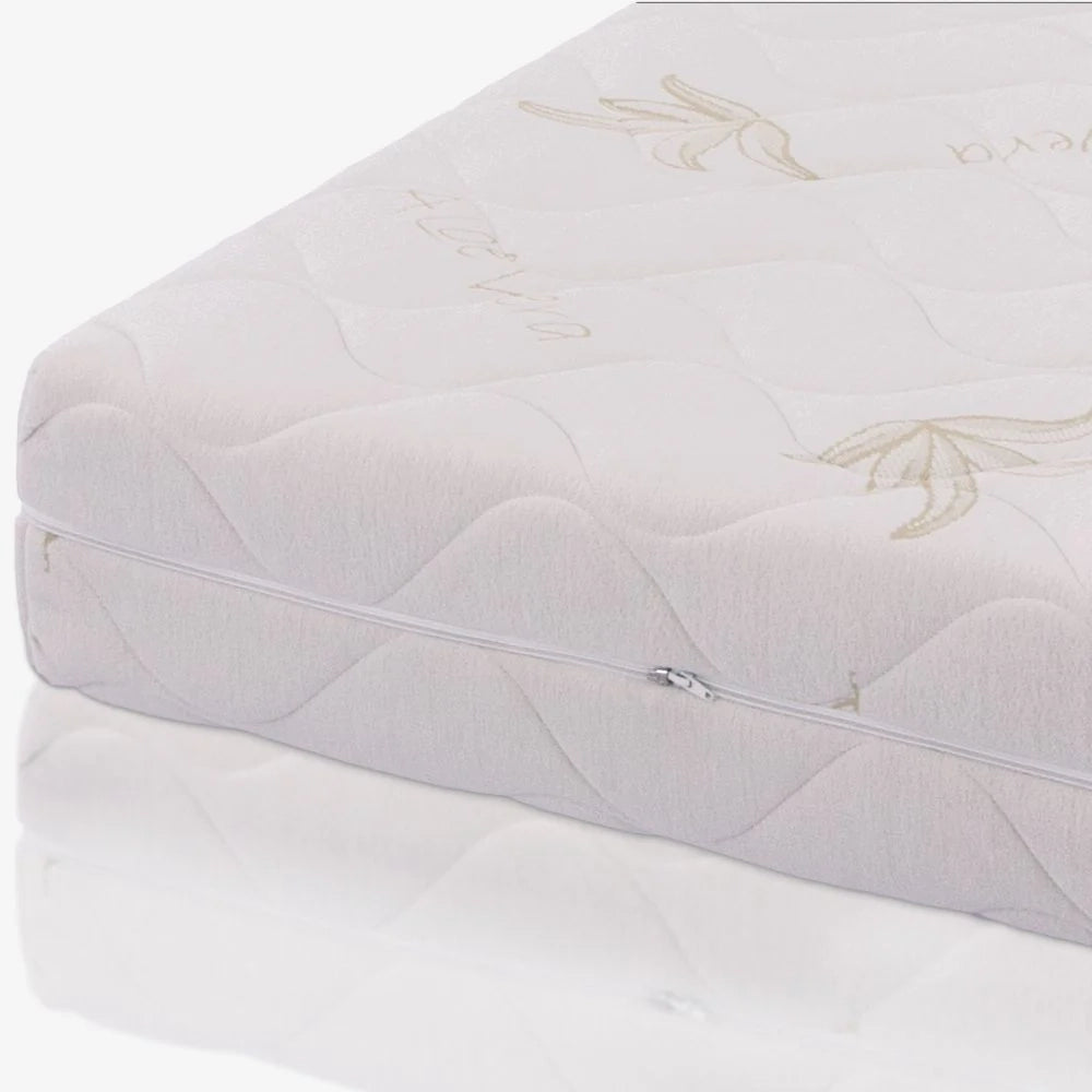 Materasso 90x200, alto 17 cm - Singolo, Memory, Sfoderabile, in Aloe Vera | Baldo
