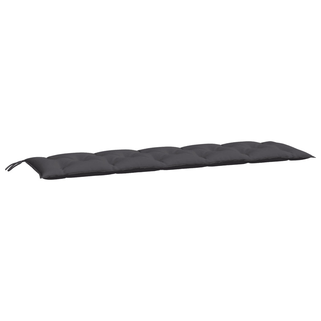 Cuscini Panca Giardino 2 pz-Set di 2 Cuscini per panchina da esterno Antracite 180x50x7cm Tessuto Oxford