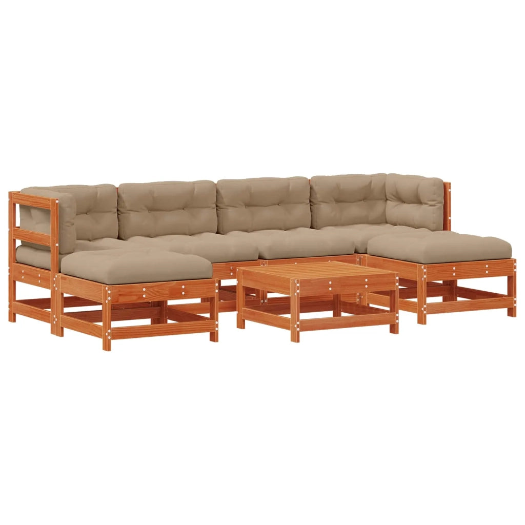 Set Lounge da Giardino 7 pcs Marrone Cerato 3418073