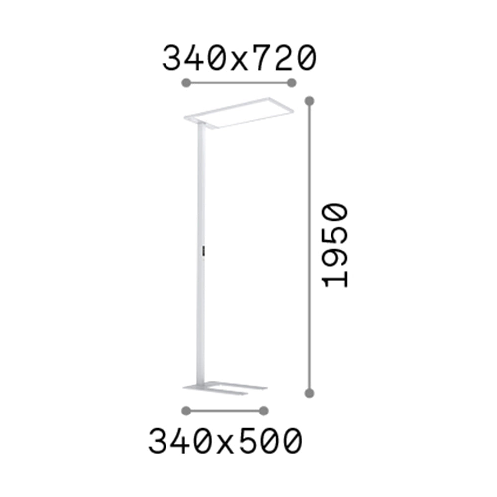 Piantana Moderna Comfort Metallo Bianco Led 76W K Luce Calda 3000K