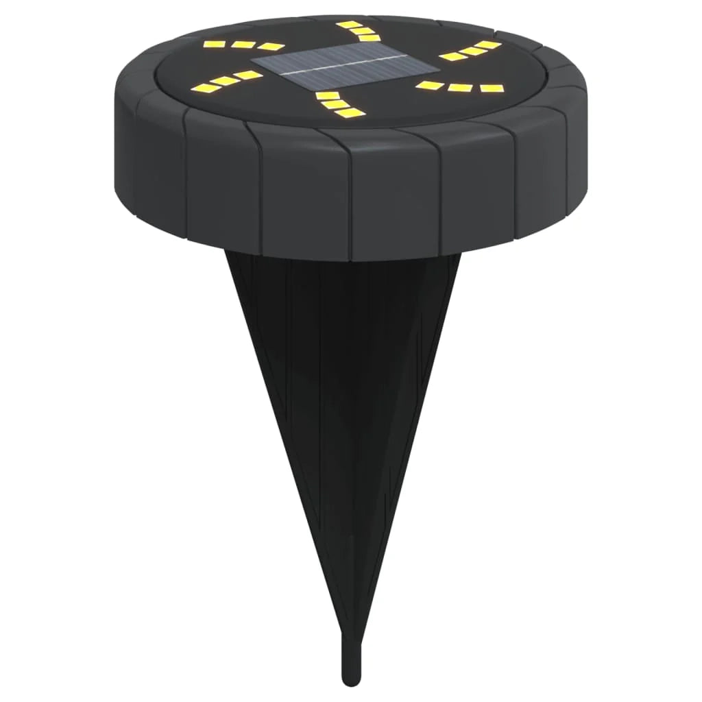Set di 4 pratiche luci solari automatiche da giardino 11 x 13 cm plastica nera 02_0056665