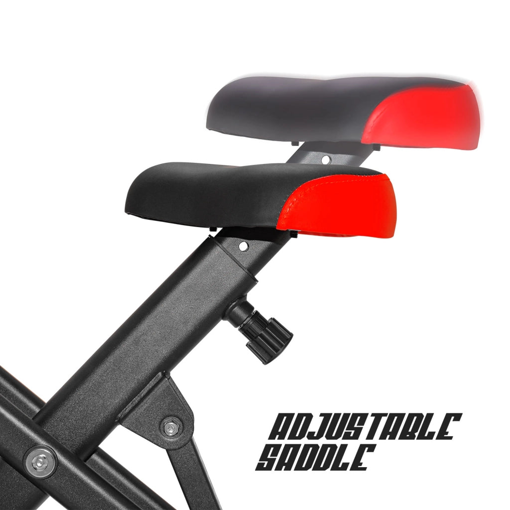 HYPER 6000 - Cyclette pieghevole X-Bike con volando da 6kg e resistenza magnetica regolabile su 8 livelli. Cyclette da camera con display LCD, cardiofrequenzimentro supporto per cellulare