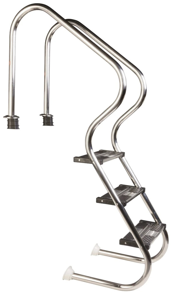 Scala in acciaio inox COMFORT a 3 gradini - per piscine di altezza superiore a 1,10 m