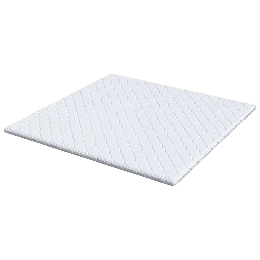 Topper al cocco Bianco 180 x 200 cm Tessuto Jacquard 4106399