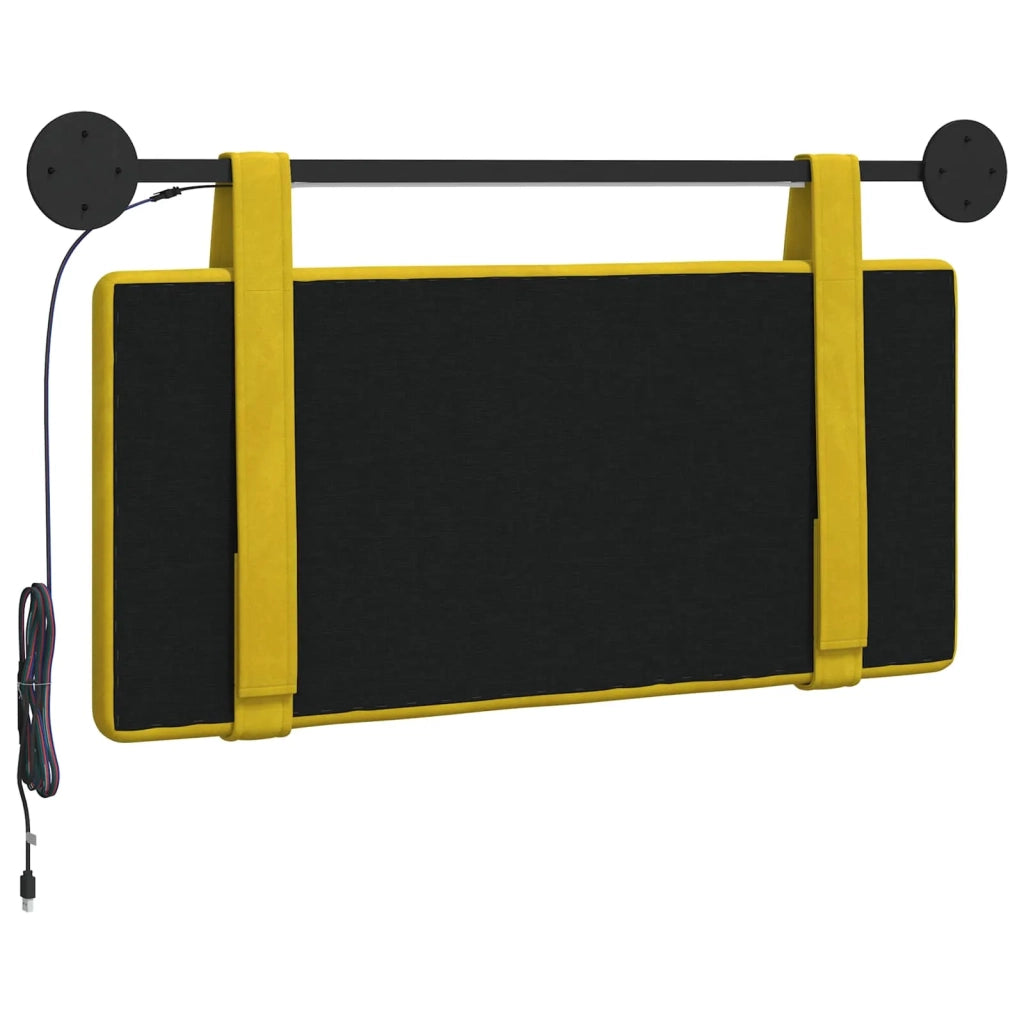 Testiera sospesa Con luce LED Giallo Velluto 3424063