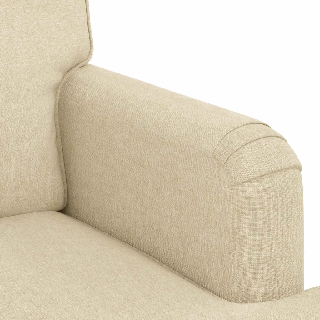Set di divani 2 pcs Crema 201 x 80 x 85 cm Tessuto 3407609