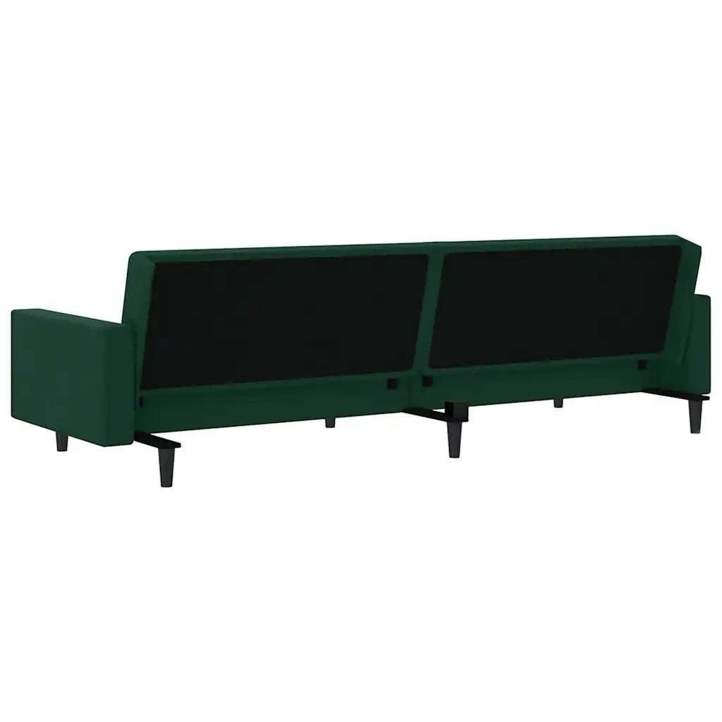 Divano letto | Sof¨¤ letto | Letto singolo a 2 Posti Verde Scuro in Velluto