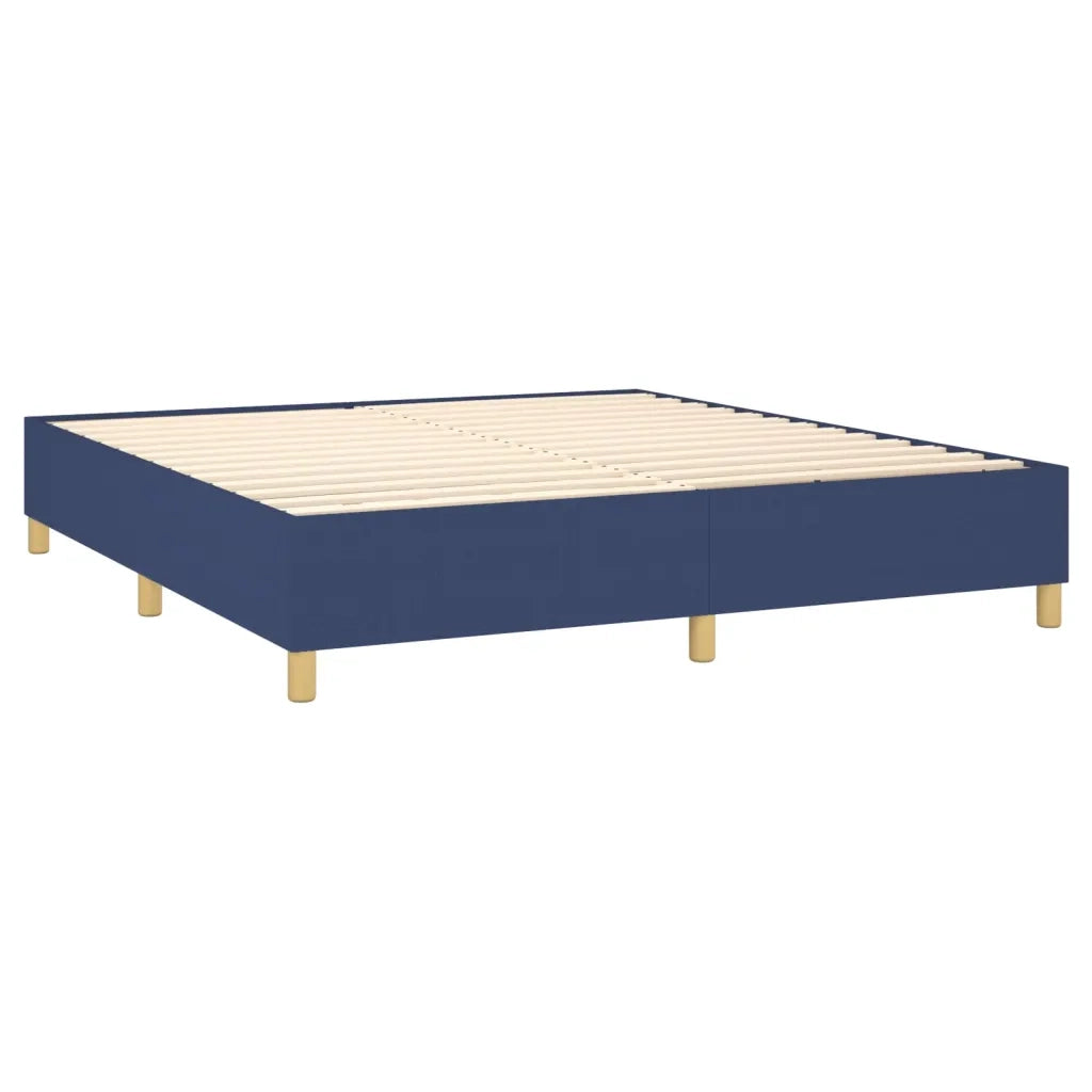 Giroletto a Molle con Materasso Blu 160x200 cm in Tessuto 3142431
