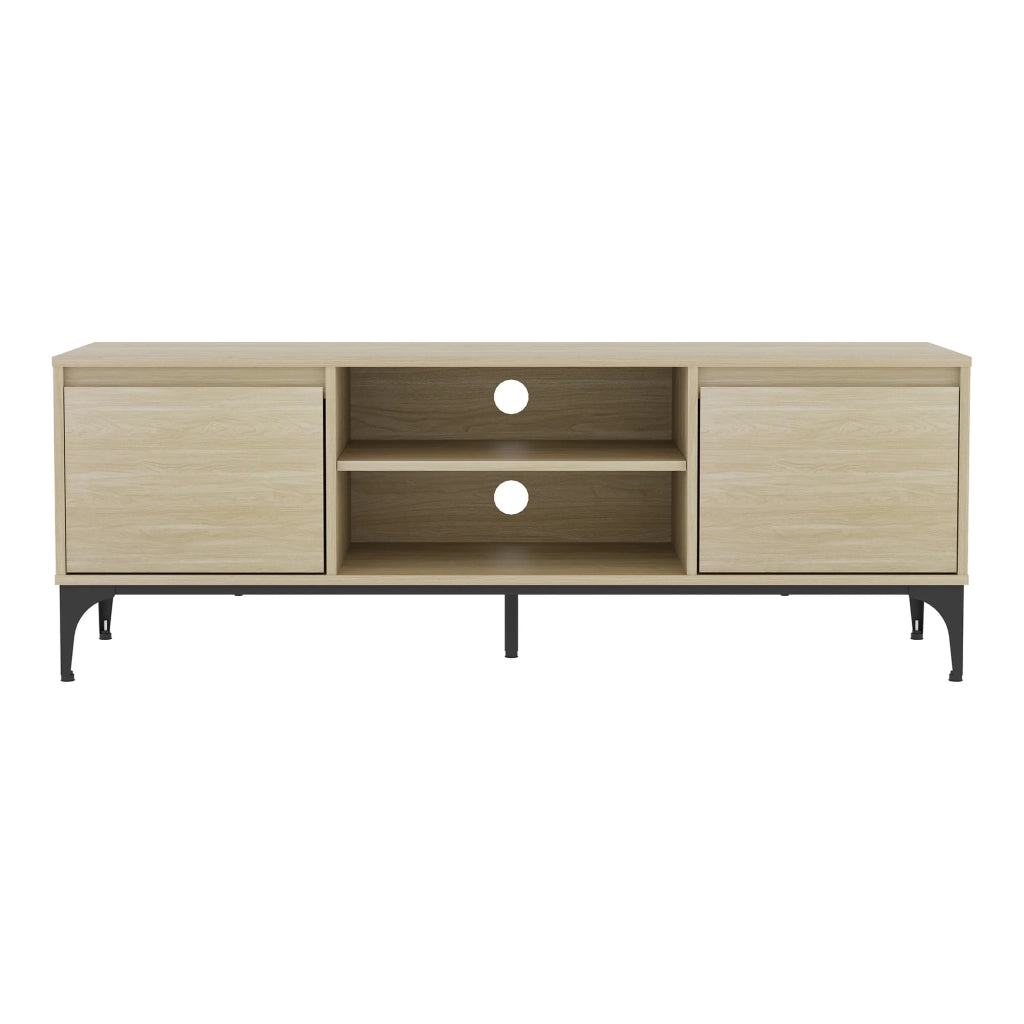 Mobile porta TV mobile porta TV per soggiorno mensola 140 x 40 x 50 cm effetto rovere chiaro 03_0010065