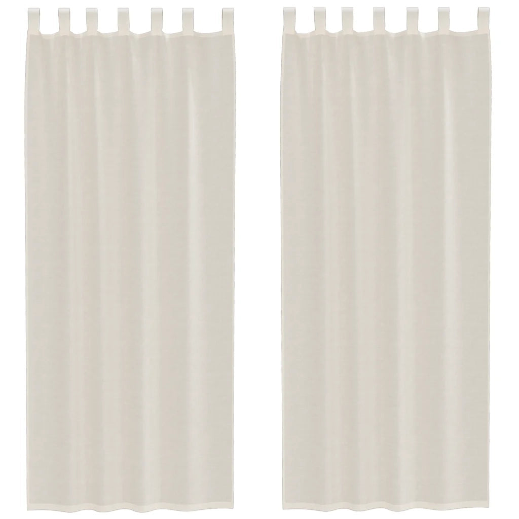 Tende in Voile con Linguetta 2 pz Crema 4102270